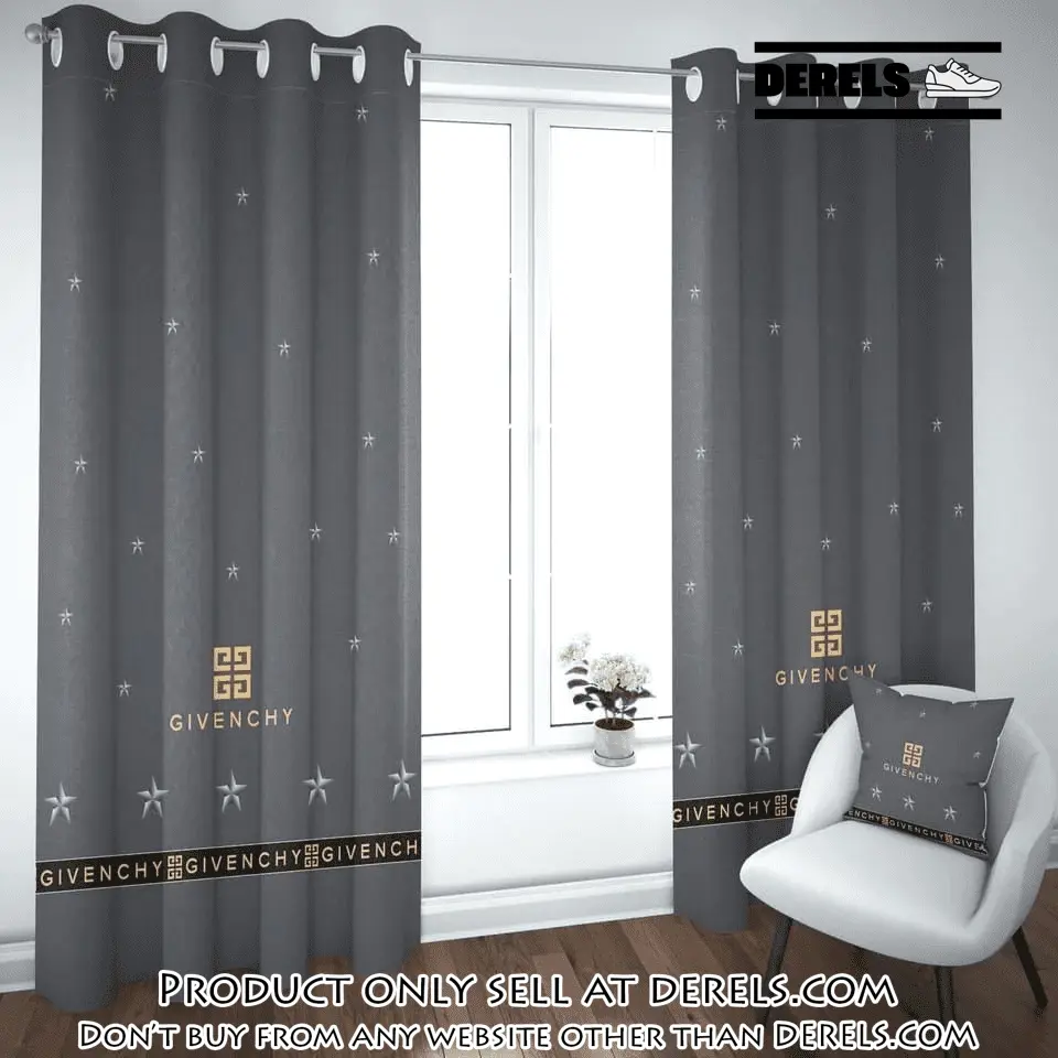 Givenchy star pattern premium window curtains hot  luxury curtain wc084 dr2545711